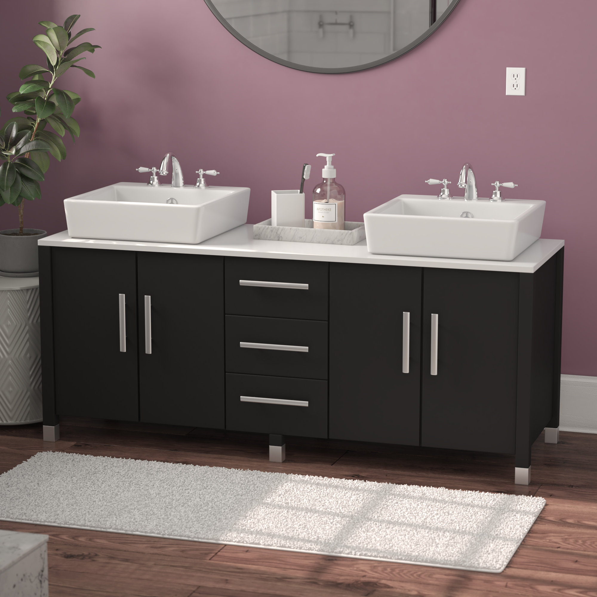 Ebern Designs Kellison 59 Double Bathroom Vanity Reviews Wayfair
