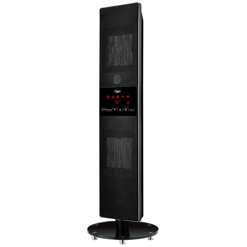 Ozeri Dual Zone Electric Tower Heater With Adjustable Thermostat And Remote Control Reviews Wayfair