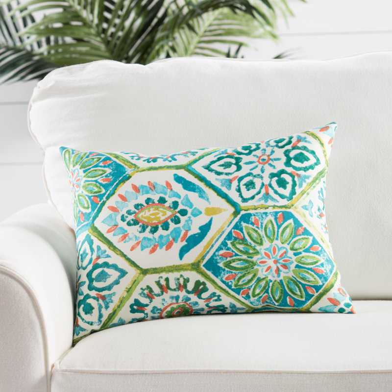 Bay Isle Home Melanarka Tribal Pattern Outdoor Throw Pillow