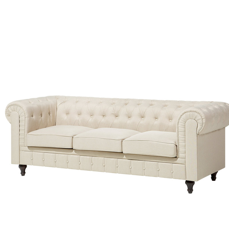 Rus 3 Seater Fabric Chesterfield Sofa