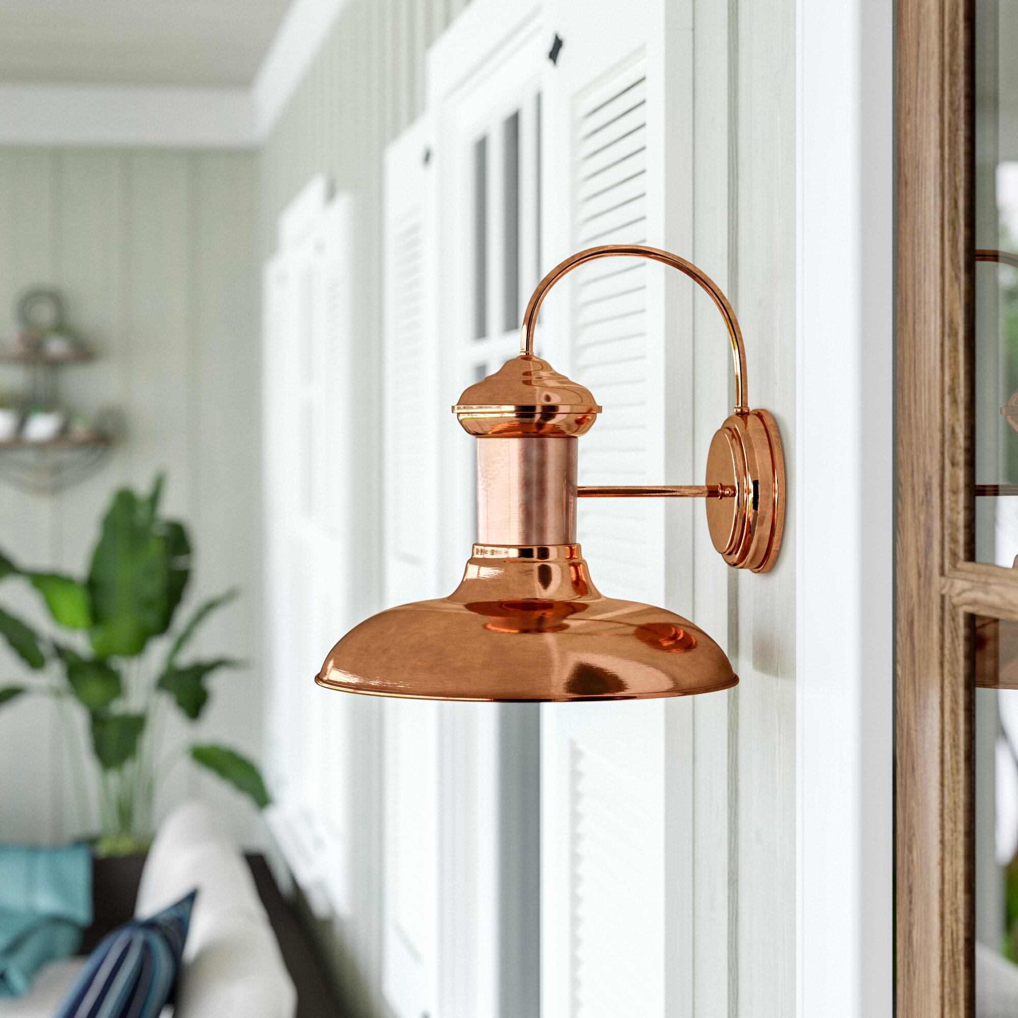 Pure Copper Lantern Lighting Fixture Porch Entryway Outdoor Indoor Made in USA 