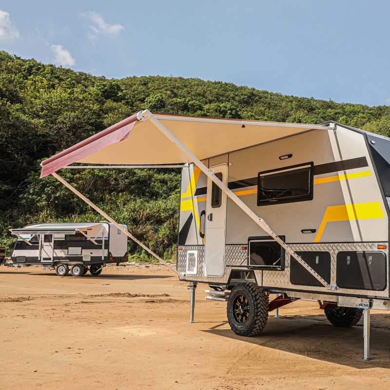 Aleko 15 W X 8 D Slope Trailer Awning Wayfair