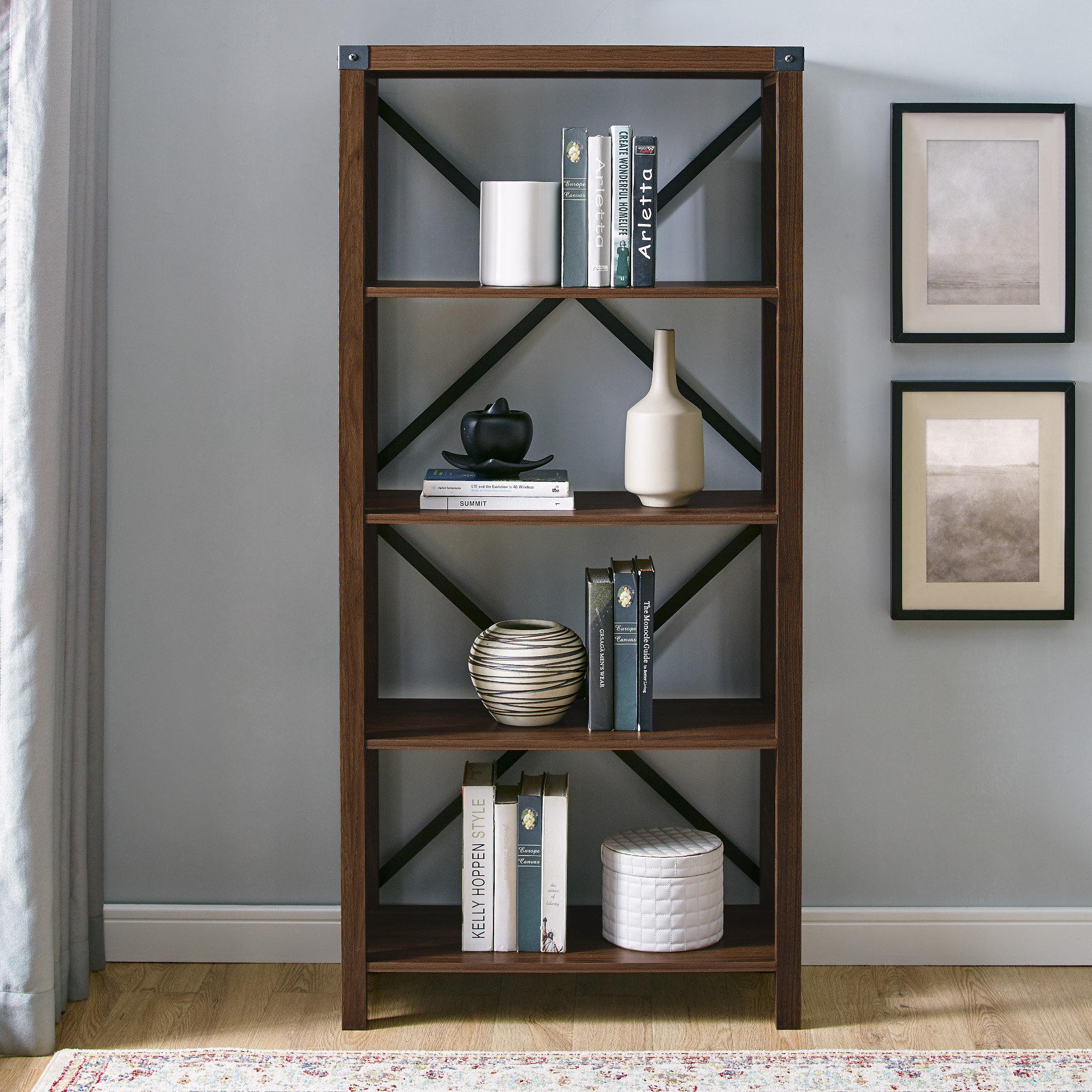 Foundstone™ Gwen 64'' H x 30'' W Etagere Bookcase & Reviews Wayfair