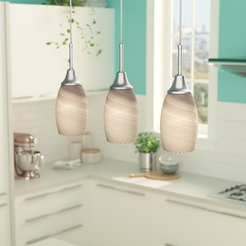 Latitude Run Centralia 3 Light Kitchen Island Bell Pendant