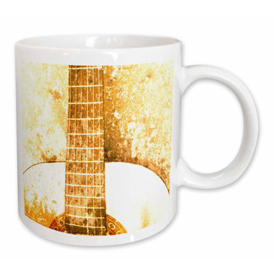 Guitar Music Concept Coffee Mug East Urban Home Capacity 15 oz Theme Guitar Music Instruments