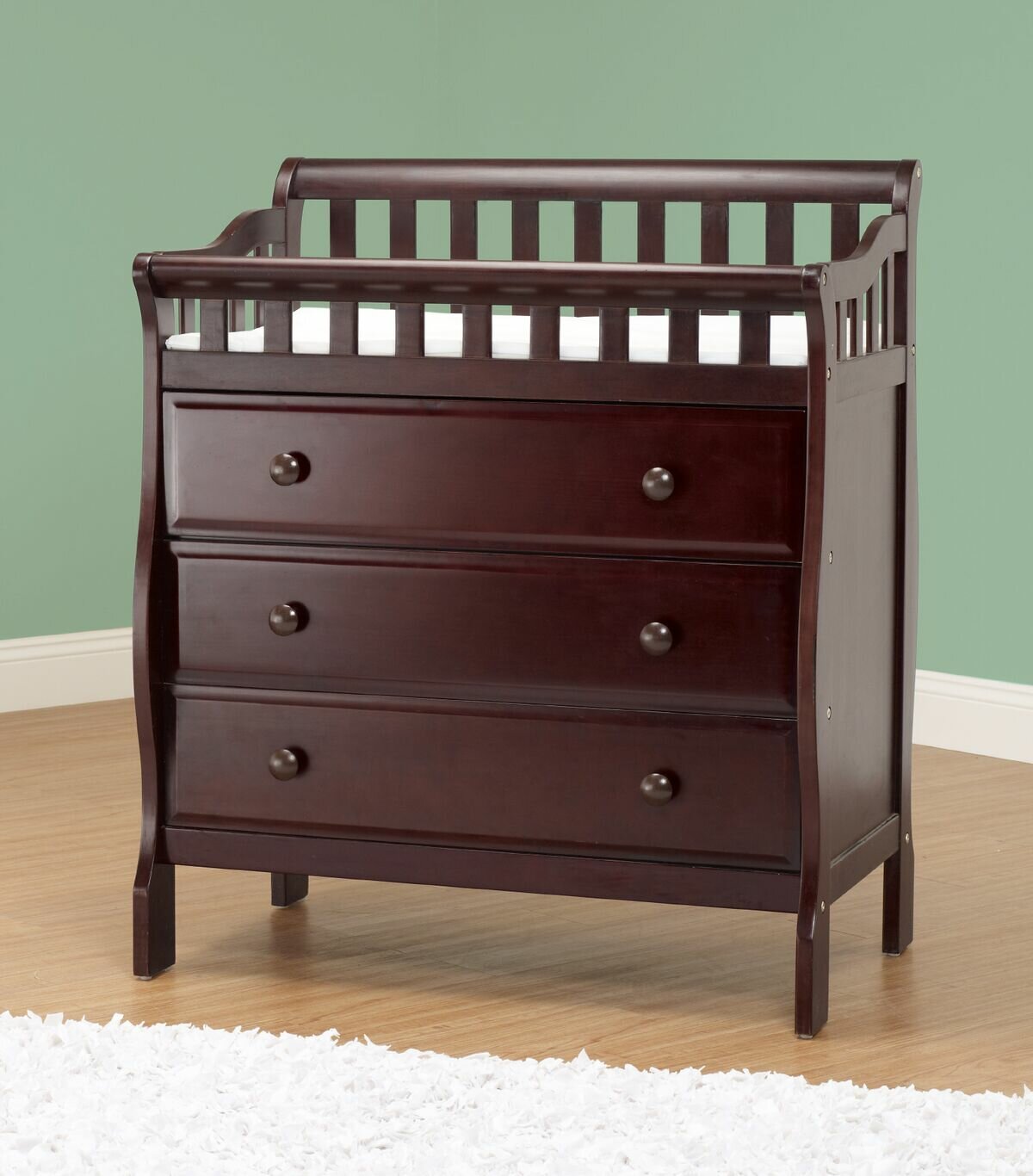 wood changing table dresser
