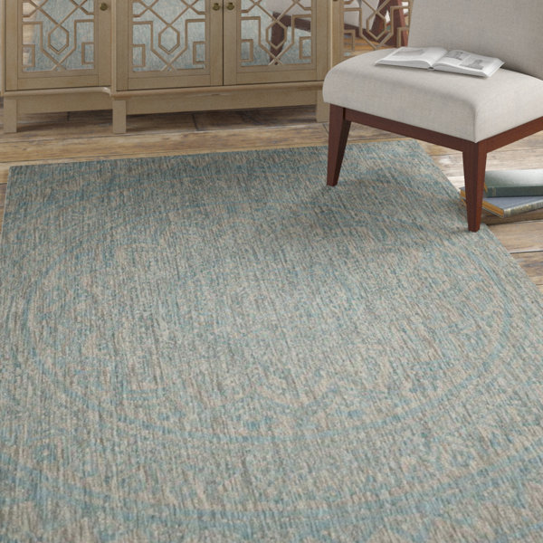 Bungalow Rose Amedee Floral Aqua Indoor Outdoor Area Rug Reviews Wayfair
