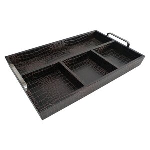 Compartment Tray with Chrome Handle