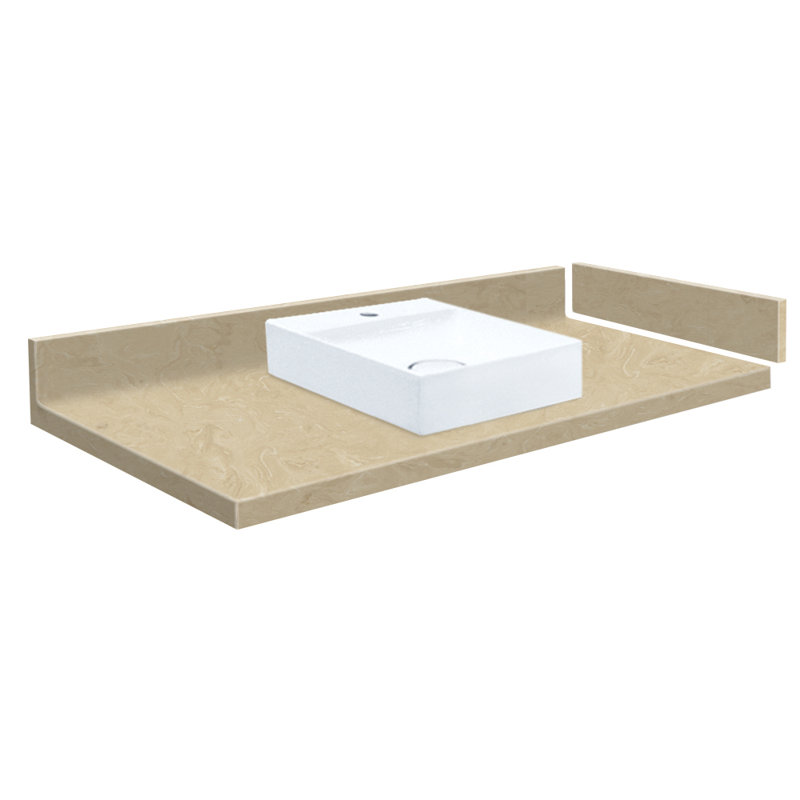 Transolid Newport 34 Solid Surface Single Bathroom Vanity Top Single Bathroom Vanity Top
