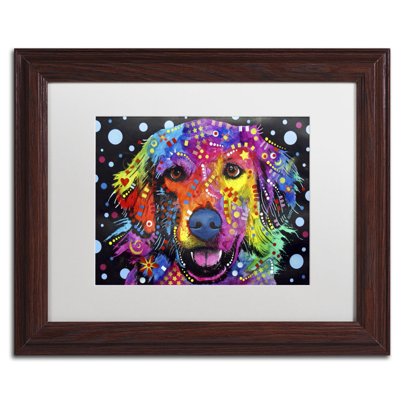 golden retriever picture frame