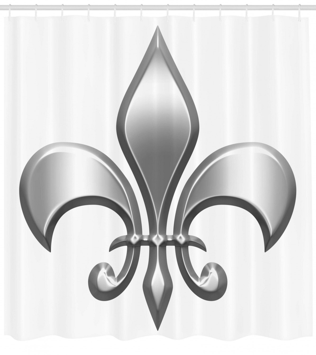 East Urban Home Ambesonne Fleur De Lis Shower Curtain Lily Flower