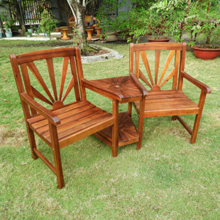 Tete A Chair Wayfair Gabbert Wood Tete A Bench