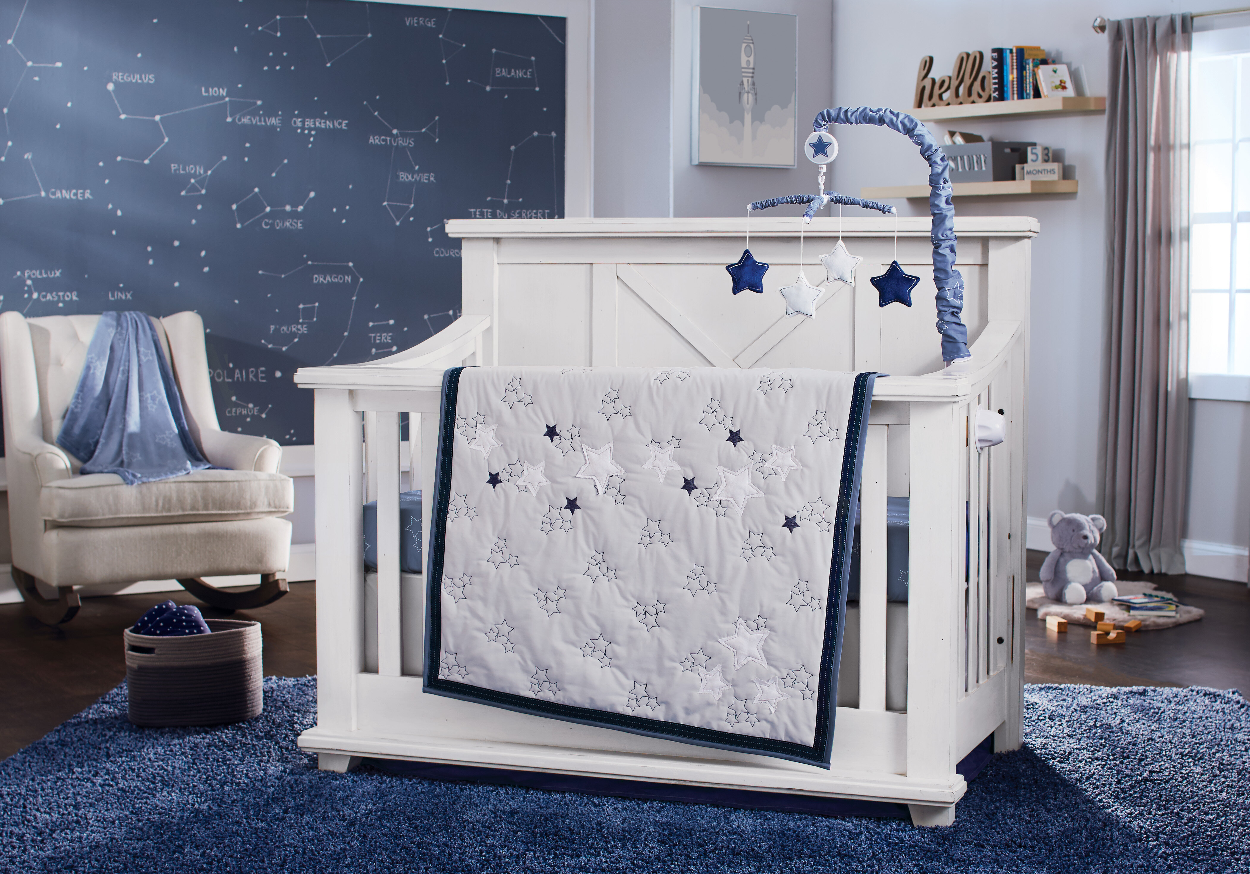 starry night crib bedding set