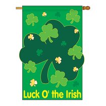 Details about   ST PATRICK'S DAY SHAMROCK CLOVERS POT OF GOLD LARGE HOUSE FLAG  29" X 43" 