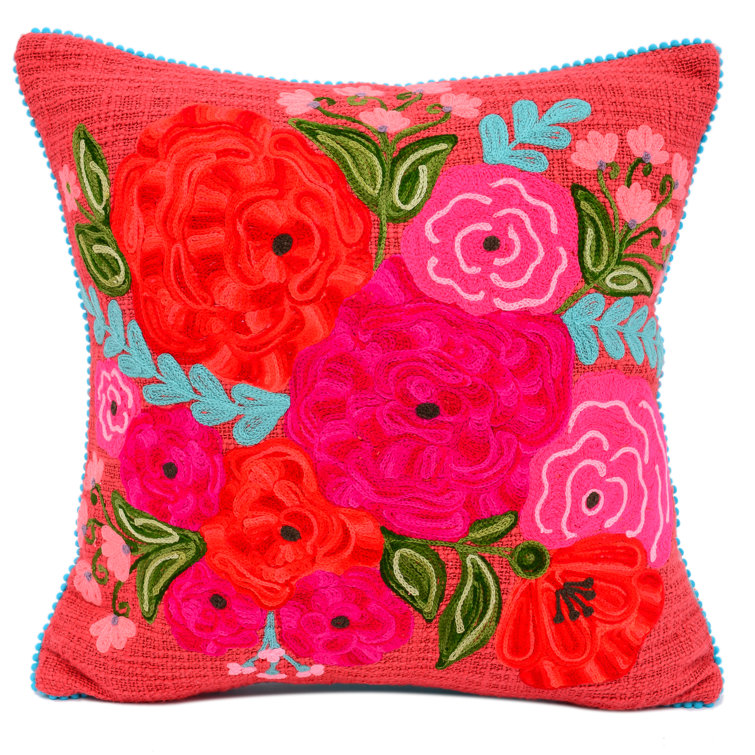 rose lumbar pillow