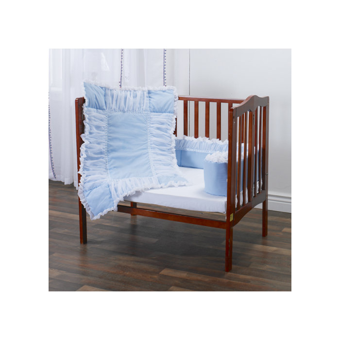Harriet Bee Elsberry Tulle Portable 3 Piece Crib Bedding Set Wayfair
