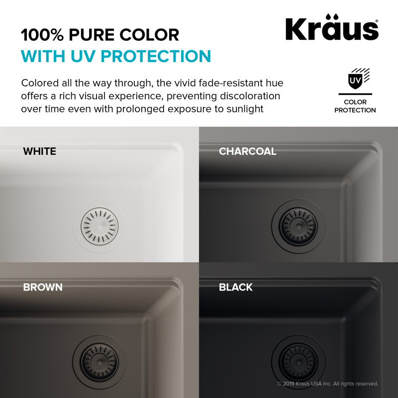 Kraus Forteza Ceramtek Granite Quartz Composite 30 L X 21 W Farmhouse Apron Kitchen Sink Reviews Wayfair