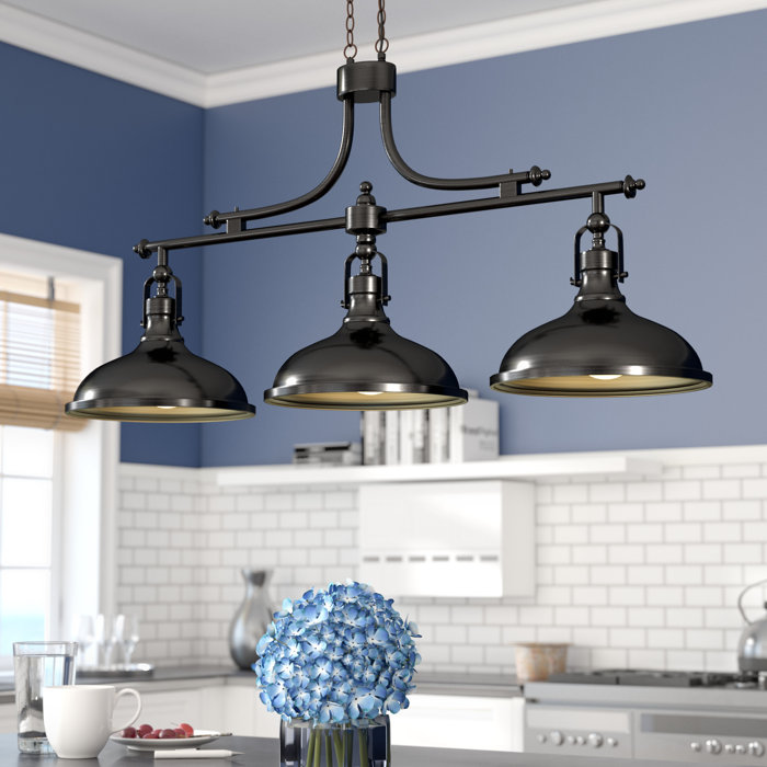 Martinique 3 Light Kitchen Island Dome Pendant