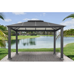 Go to store & view more images Santa Monica Four Season 11 Ft. W x 13 Ft. D Metal Patio Gazebo by Paragon-Outdoor