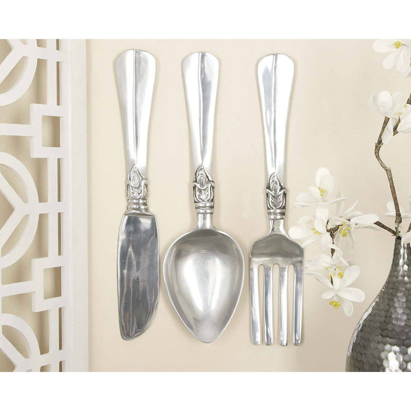alcott hill utensil 3 piece wall décor set & reviews | wayfair