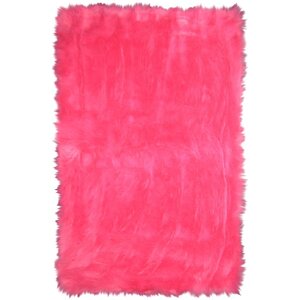 Flokati Hot Pink Area Rug