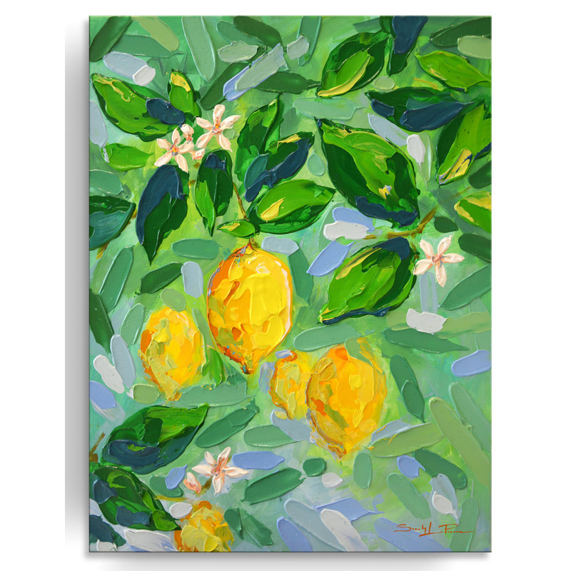 Bay Isle Home Lemon Blossom By Sarah Lapierre Wrapped Canvas