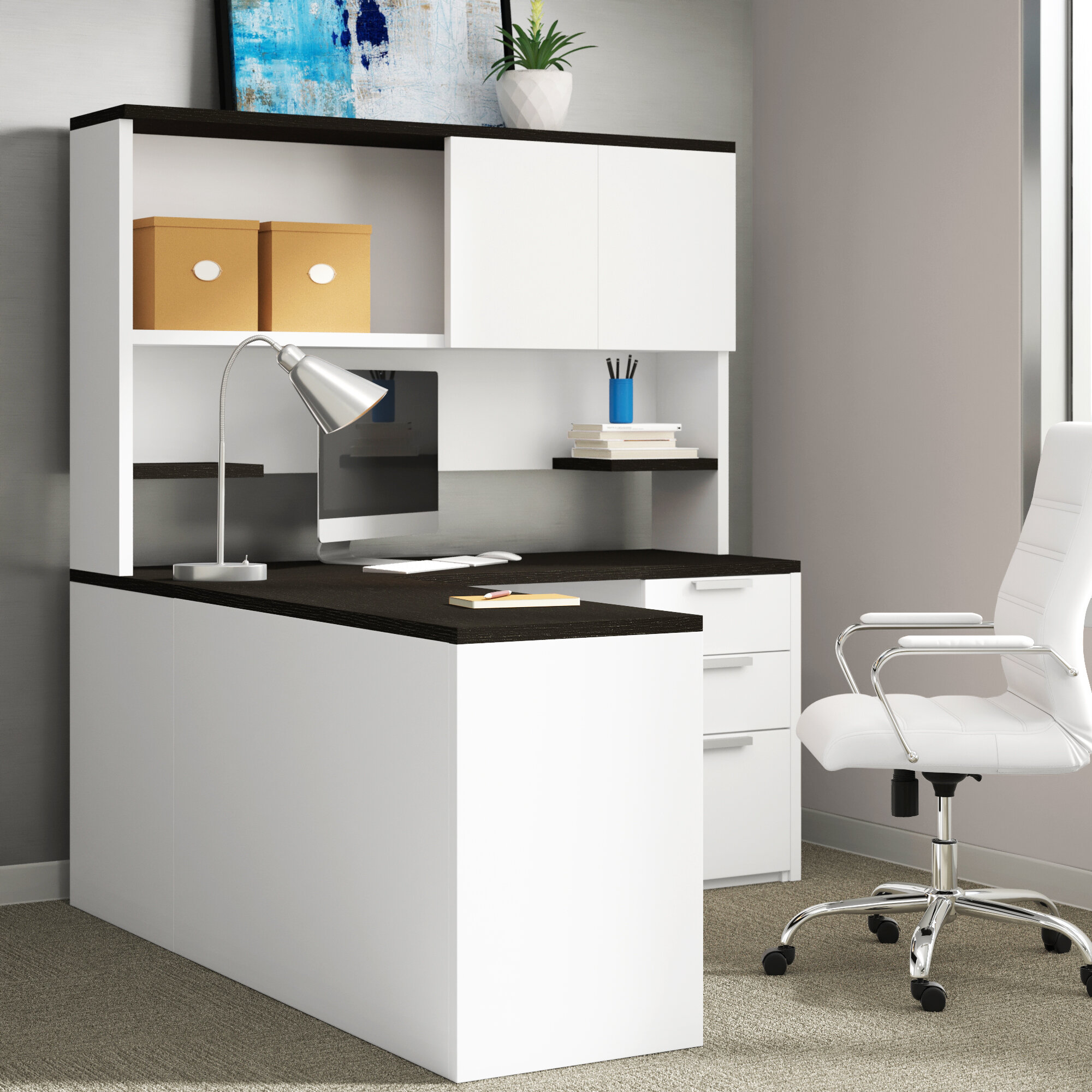 Upper Square Kadian Modern Reversible L Shape Corner Desk With