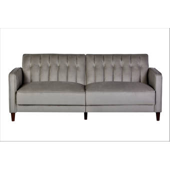 Latitude Run Brodde Velvet 71 Square Arms Sofa Reviews Wayfair