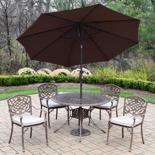 Go to store & view more images Capitol Mississippi 5 Piece Dining Set with Cushions by Oakland Living