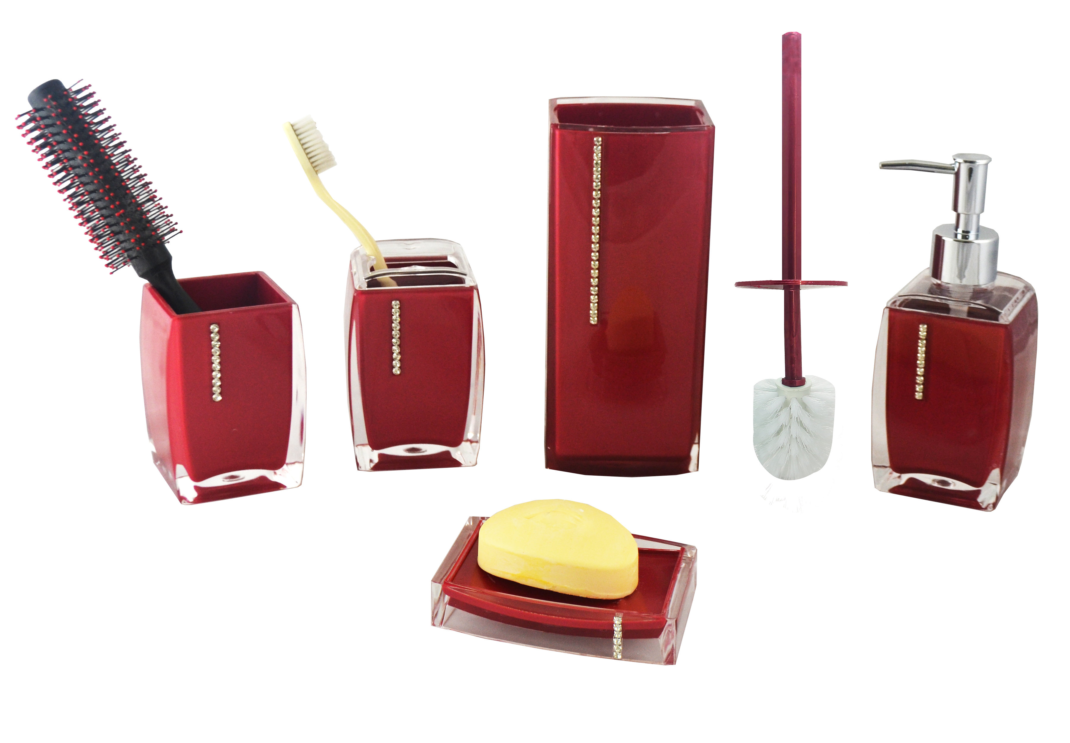 Flitwick 11 Piece Deep Bathroom Accessory Set Flitwick 11 Piece Deep Bathroom Accessory Set