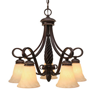 Go to store & view more images Hoopeston 5-Light Shaded Chandelier by Darby Home Co