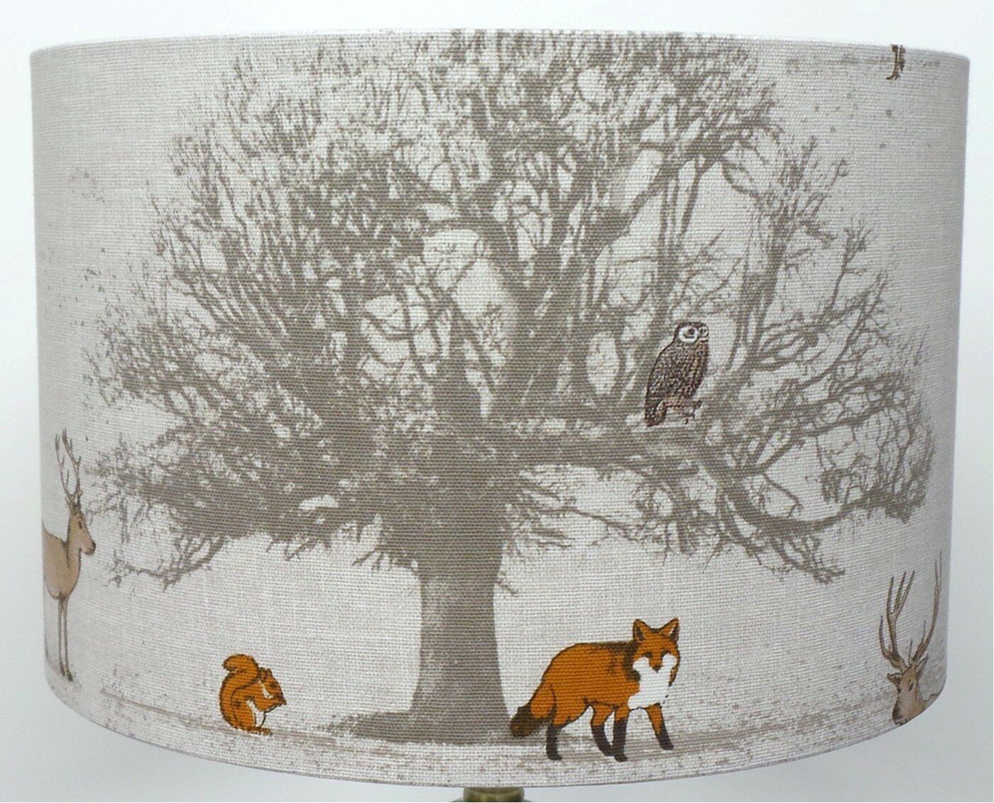 grey and orange lamp shade