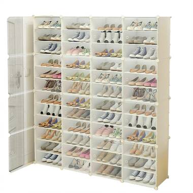 Tall Black Closet Clothes Shoe Rack Shelves Cabinet Storage Organizer Dust Cover 