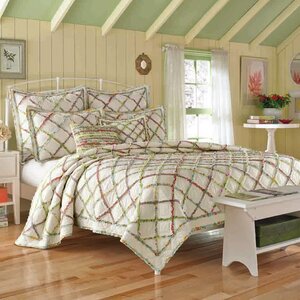 Ruffled Garden Cotton Reversible Quilt by Laura Ashley Home