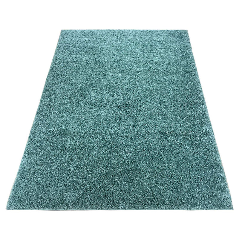 Highland Dunes Shaggy Collection Solid Colour Shag Rug Area Rugs Different Colour Options Available Light Teal Blue 5 X7 Wayfair Ca