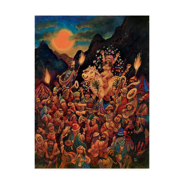 Trademark Art Moses Groups Acrylic Painting Print On Wrapped