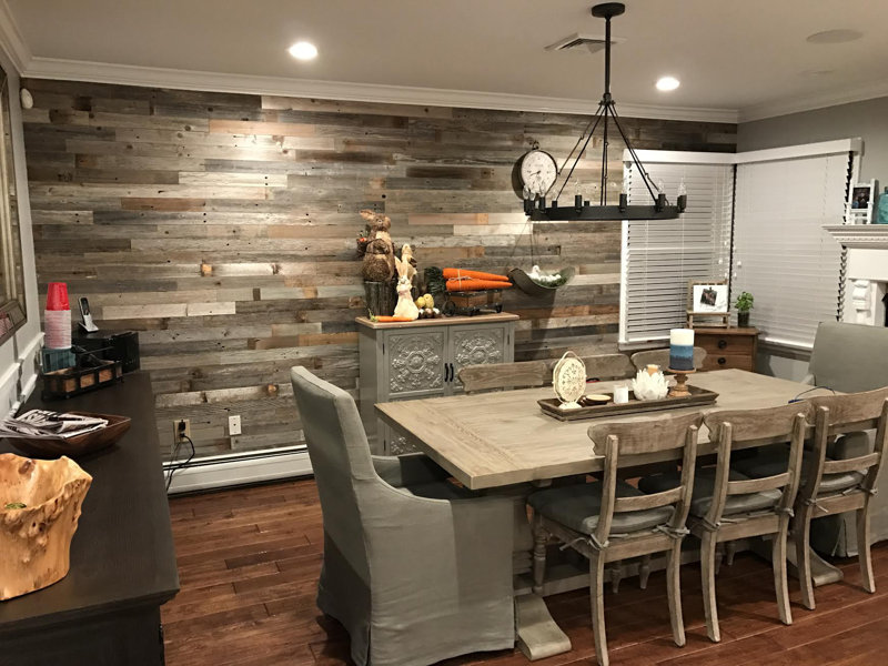 Plankandmill 3 Reclaimed Peel And Stick Solid Wood Wall Paneling
