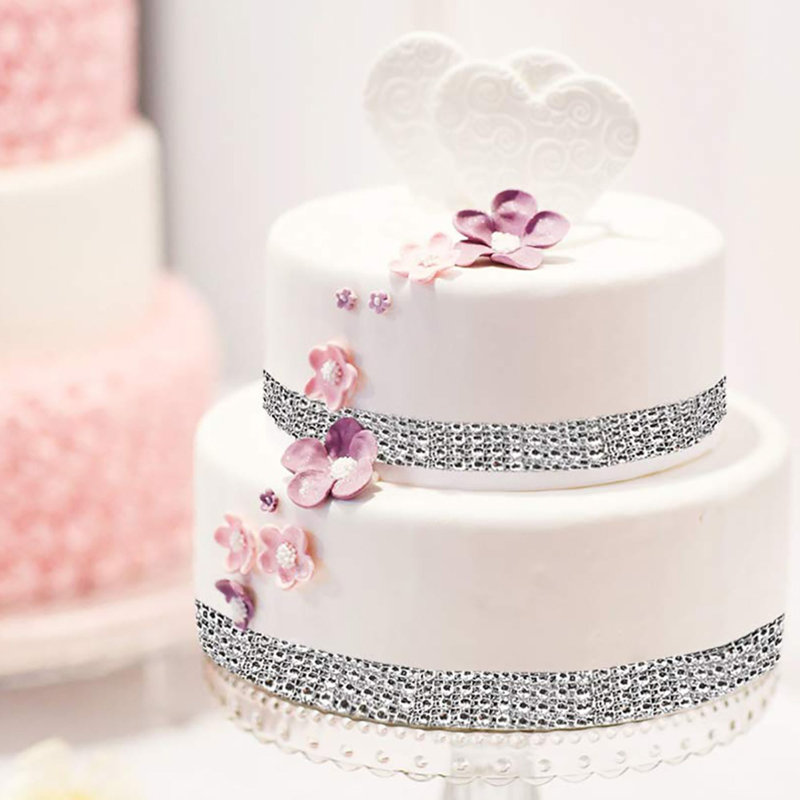 Juvale Diamond Rhinestone Wrap Roll For Wedding Cake Decorations