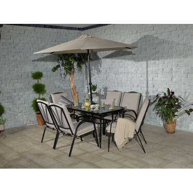 payton 6 seater dining set with cushions