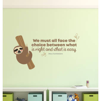 Design With Vinyl What Is Easy Cute Sloth Life Quote Vinyl Wall Decal Wayfair