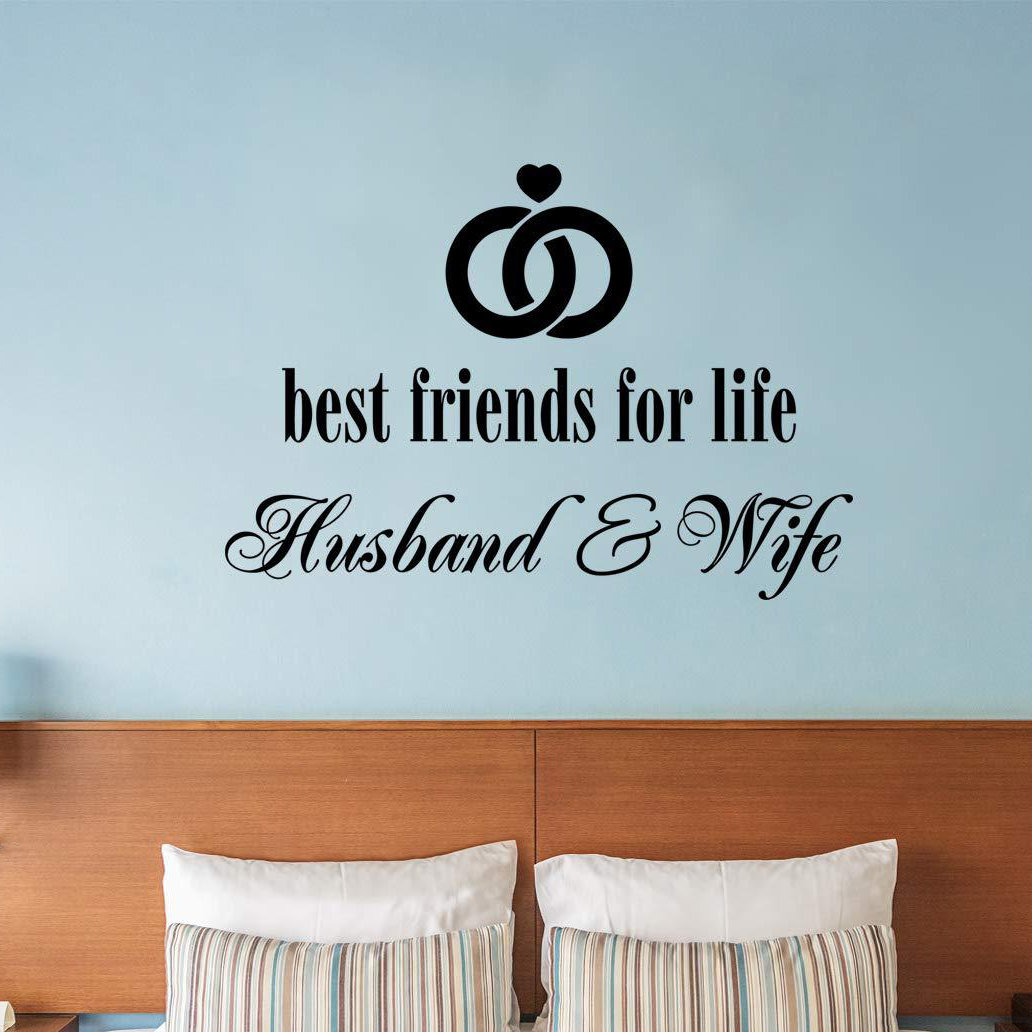 Latitude Run® Best Friends for Life Husband and Wife Wall Decal Wayfair