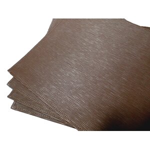 Corbyn Reversible Faux Leather Embossed Dinning Room Placemat (Set of 4)