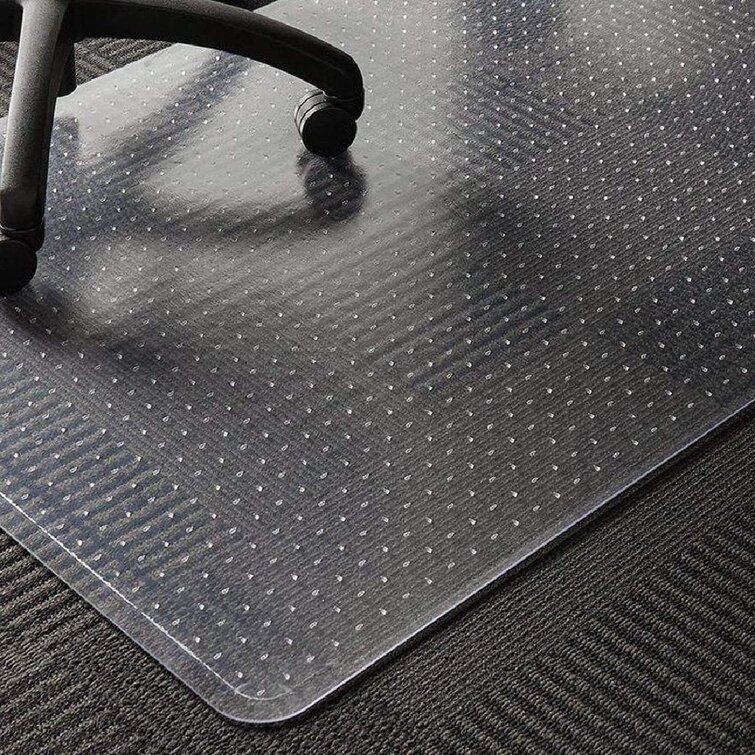 Clear Non Slip Office Chair Mat Computer Desk Floor Carpet Protector PVC Plastic 