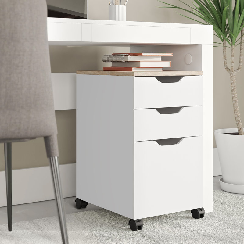 Ebern Designs Bretagne 3 Drawer Storage Cabinet Reviews Wayfair