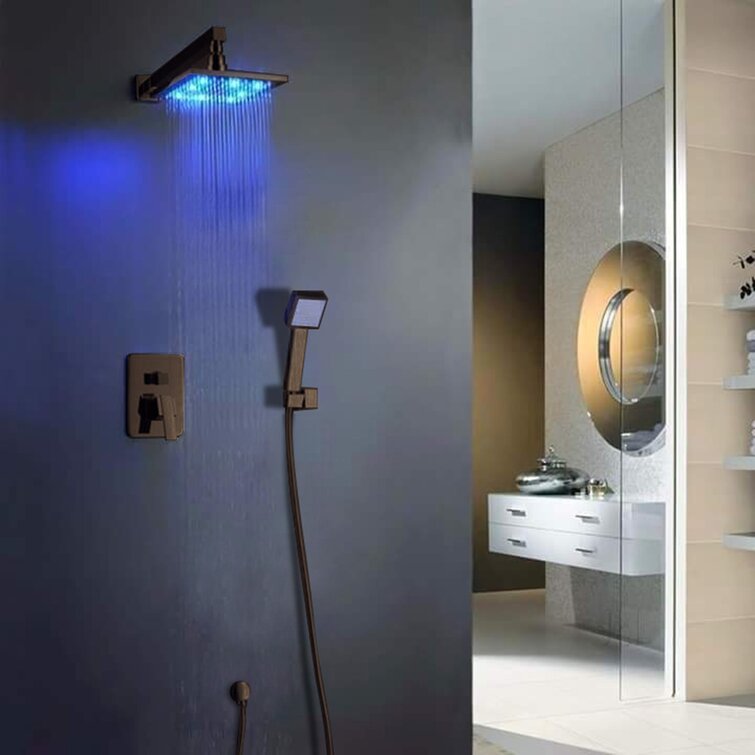 Oil Rubbed Bronze Shower Faucet Set Complete Shower System 8 Rain Shower Head