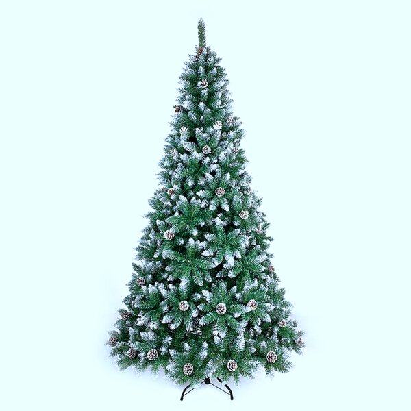 Artificial Green Xmas Trees Festive Snow Tipped Pine Cone Christmas Decoration 