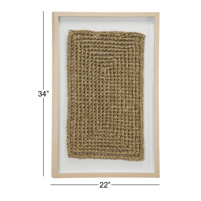 Rectangular Shadow Box With Rope Abstract Wall Decor Joss Main