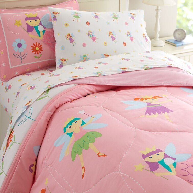 FAIRY PRINCESS Magical Kids Reversible Duvet Quilt Cover Set Bedding Range Pink 