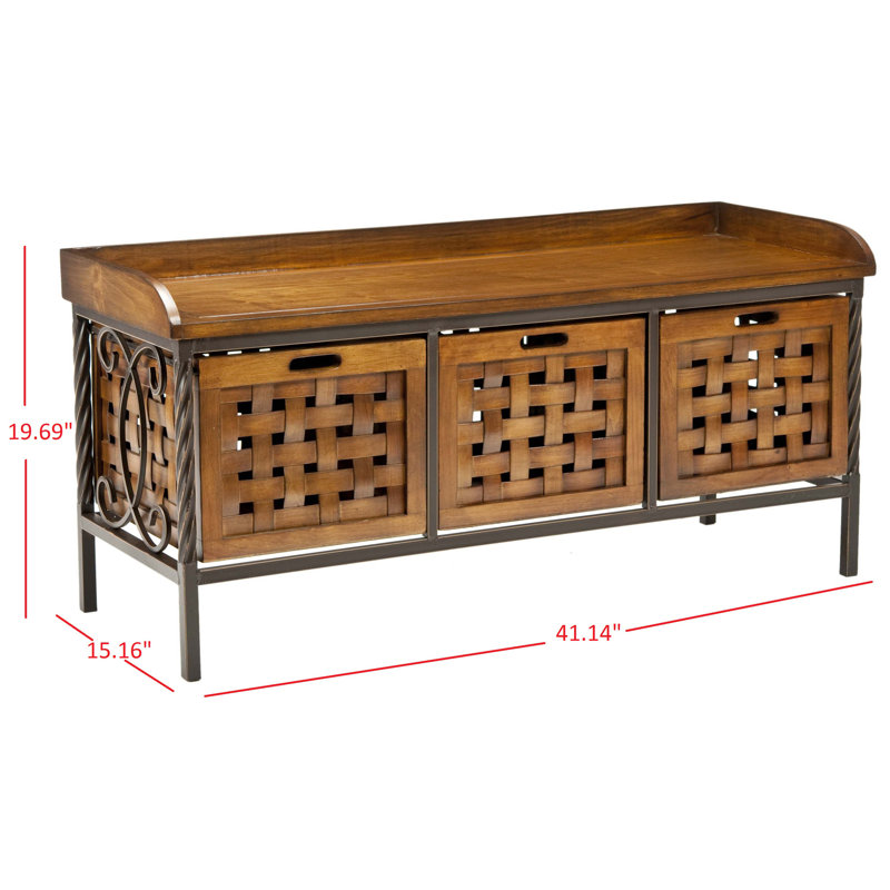 Safavieh Isaac Mizrahi Wood Drawer Storage Bench Reviews Wayfair
