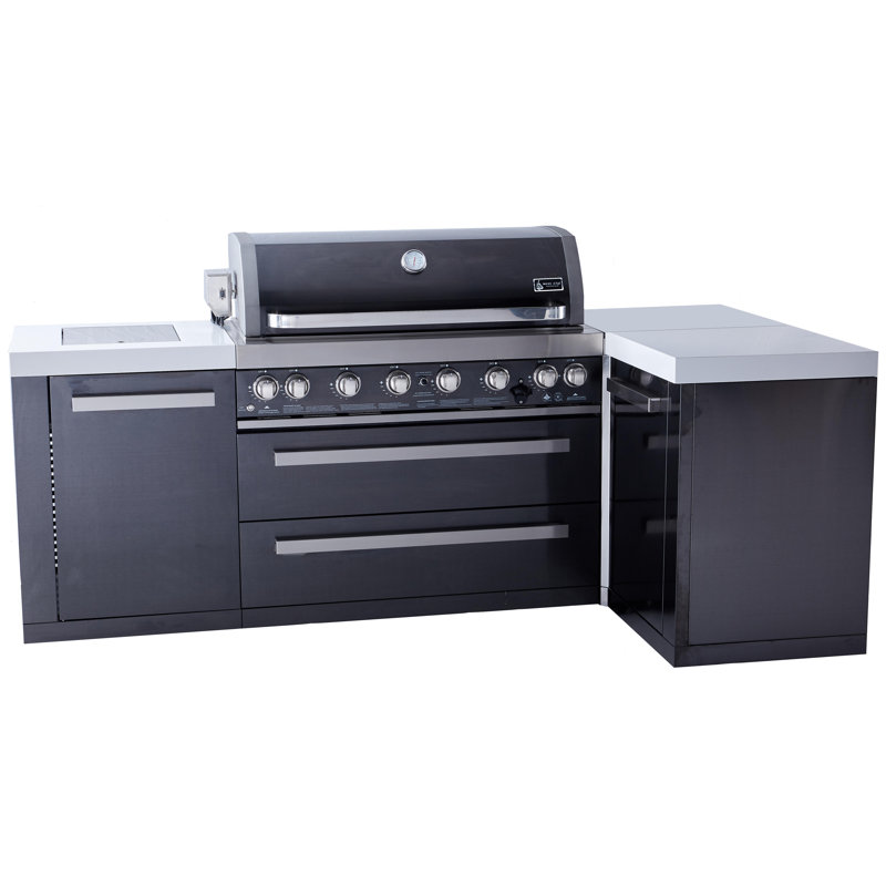 Mont Alpi 6 Burner Propane Gas Grill With Cabinet Wayfair